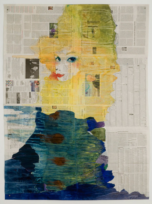 522x700 Gabriel Vormstein Artslant - Watercolor On Newspaper