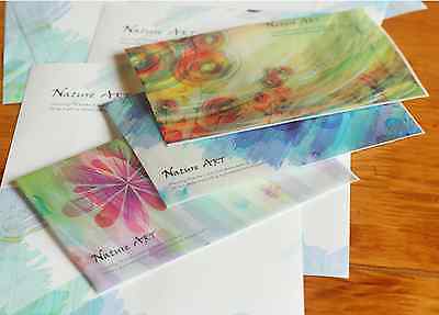 400x287 Nature Art Watercolor Letter Stationery Envelope Set Floral Cute - Watercolor On Parchment Paper