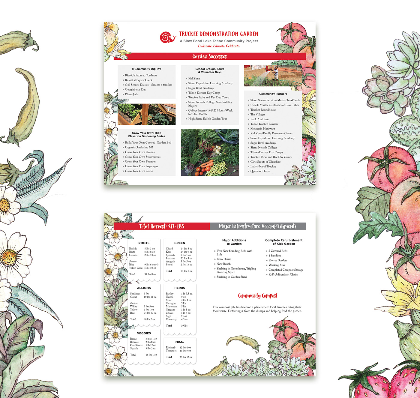 1400x1327 Garden Poster Board With Watercolor Illustrations On Behance - Watercolor On Poster Board