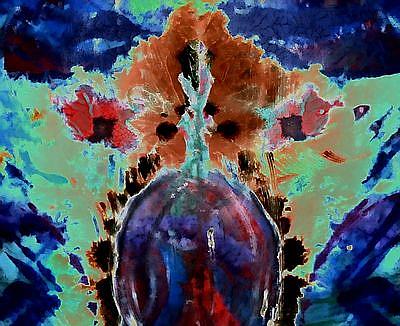 400x326 Invert Of A Rorschachtstyle Thick Acrylic Paint On Folded - Watercolor On Poster Board