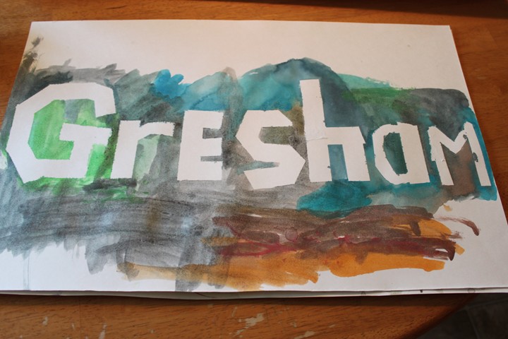 720x480 Masking Tape Watercolor Name Project Frugal Fun For Boys And Girls - Watercolor On Poster Board