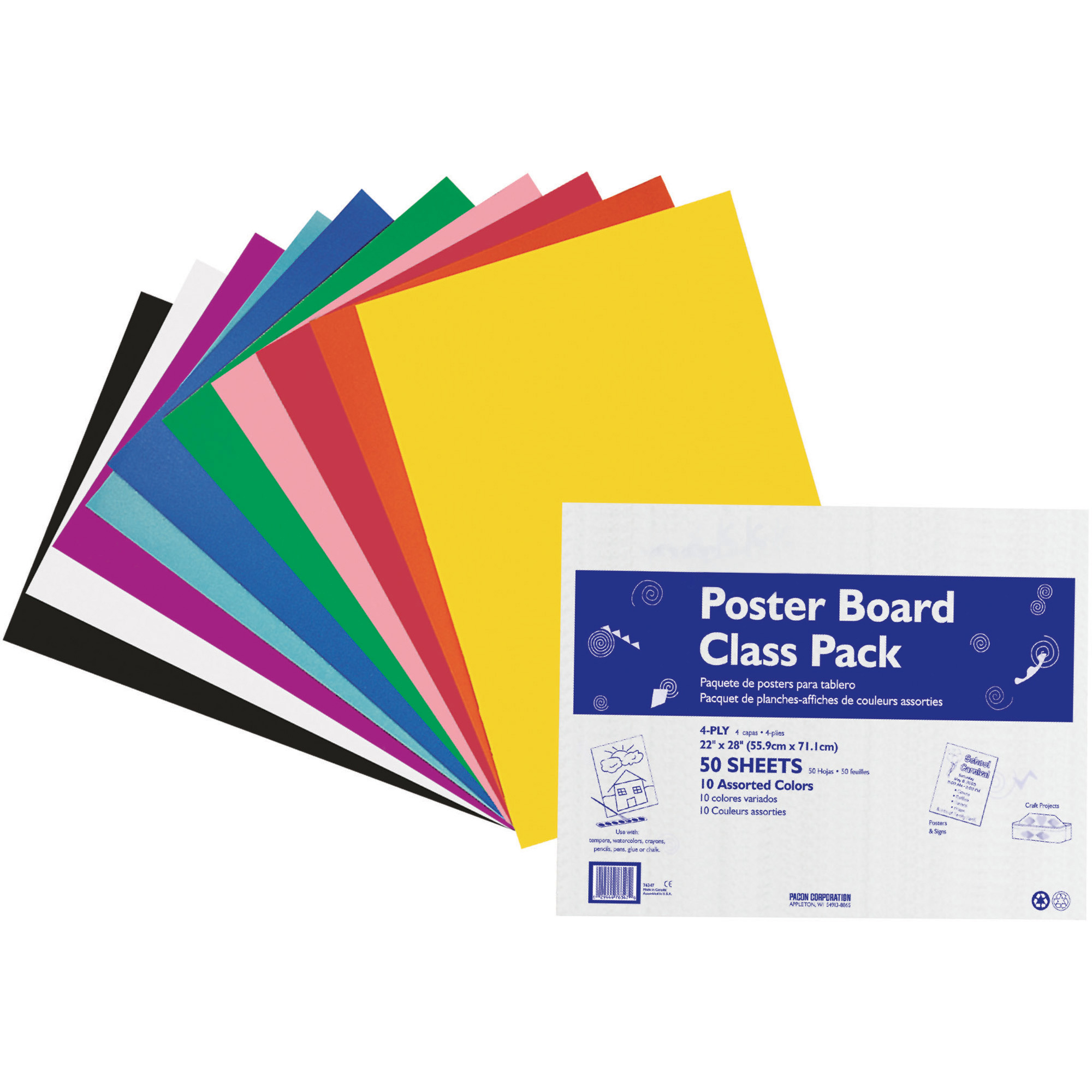 2000x2000 Pacon Poster Board Class Pack - Watercolor On Poster Board