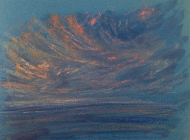 640x472 More Oil Pastel Sketches On Toned Papers Watercolor Journal - Watercolor On Toned Paper