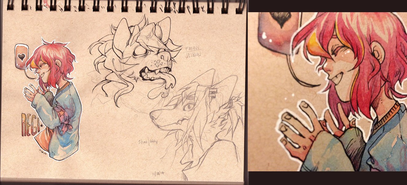 1326x603 Watercolor On Toned Paper By Hjeojeo - Watercolor On Toned Paper