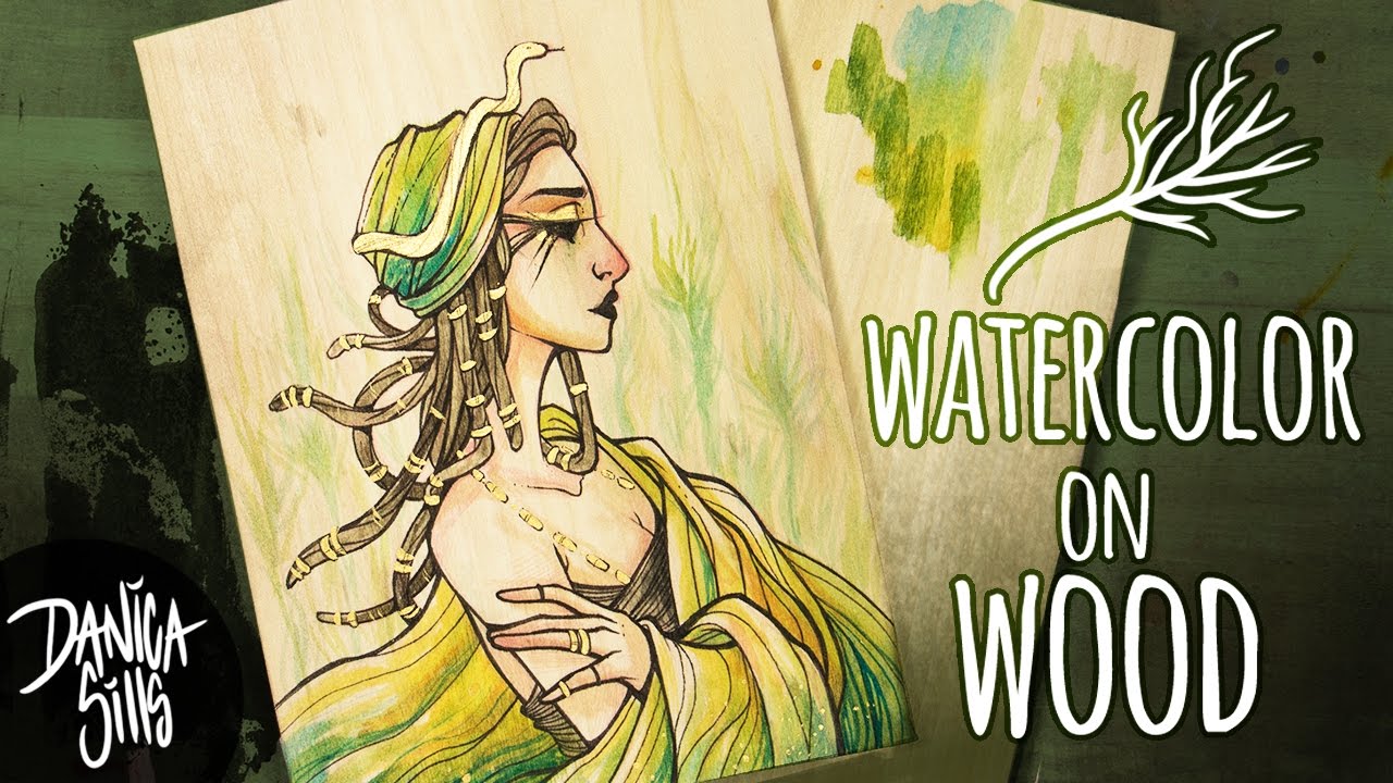 1280x720 Watercolor On Wood Egyptian River Painting On Wood - Watercolor On Wood