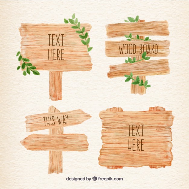626x626 Watercolor Wood Boards Vector Premium Download - Watercolor On Wood