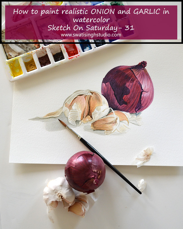 640x800 Swati Singh Art Blog - Watercolor Onion