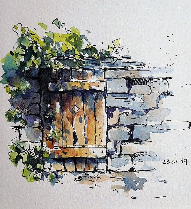 654x714 Croquis,carnets De Voyage Et Aquarelle, Stage De Croquis En Ligne - Watercolor Online