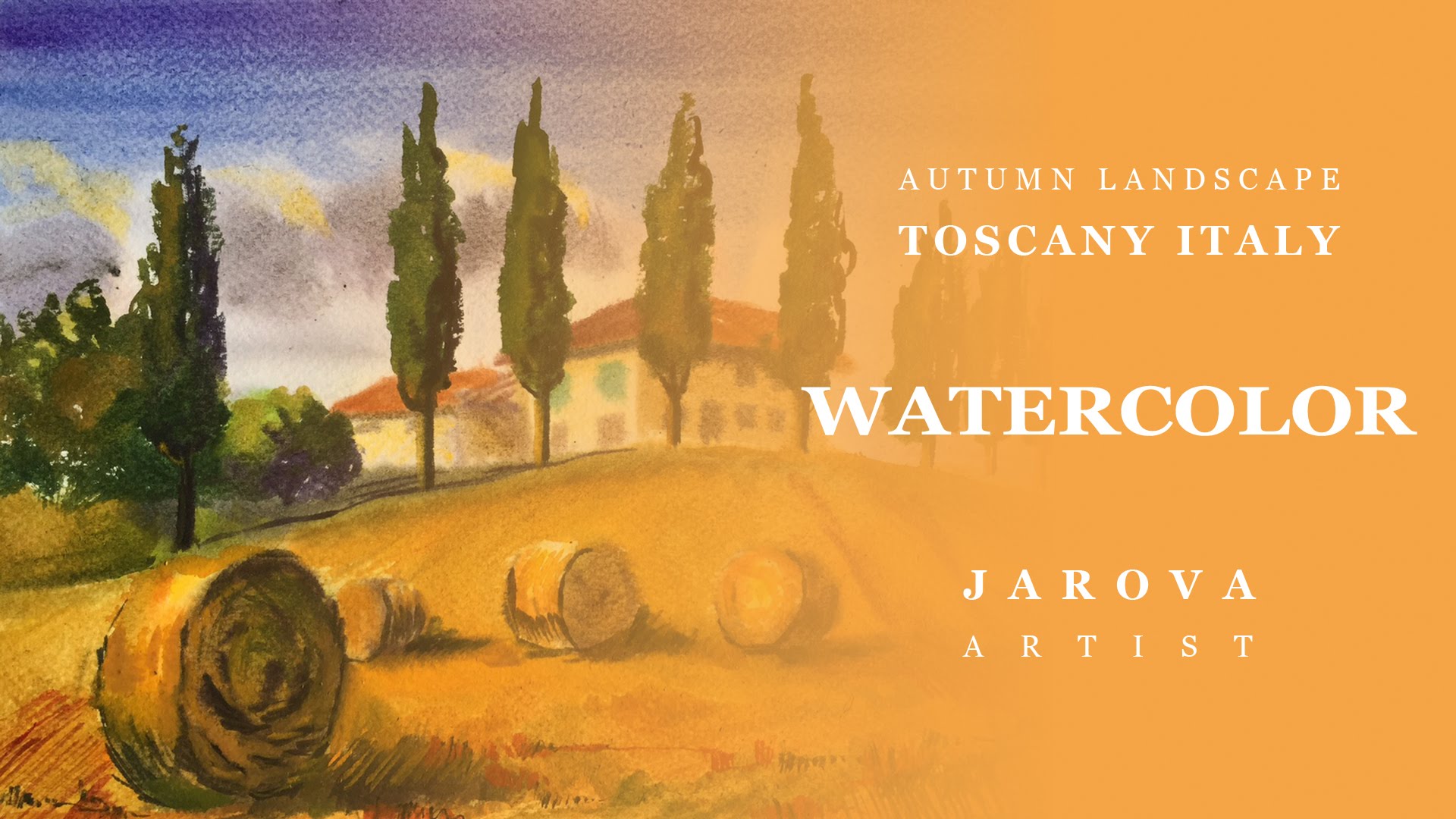 1920x1080 Diy How To Italy Landscape Watercolor Painting. Online Art Courses - Watercolor Online