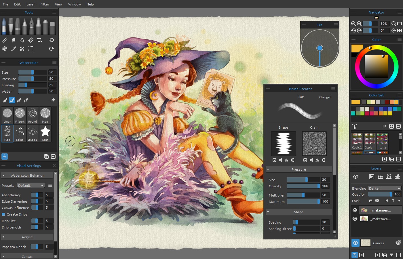 1400x900 Rebelle Real Media Paint Software - Watercolor Online App