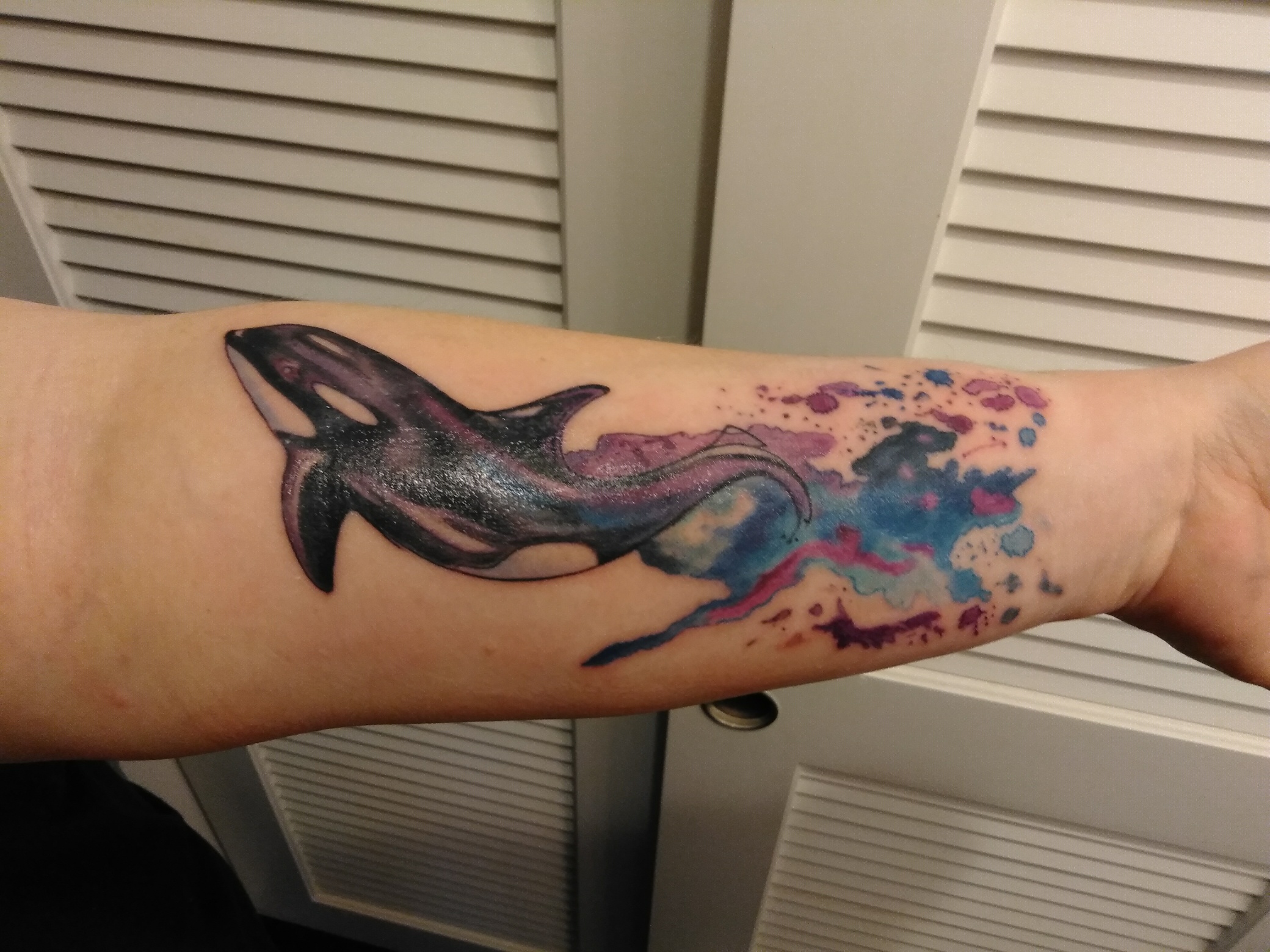 2080x1560 New Tattoo! Watercolor Orca! Tattoo - Watercolor Orca