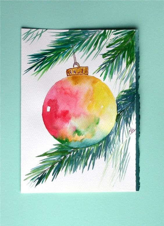 564x777 Image Result For Watercolor Ornaments Cards Watercolor - Watercolor Ornaments