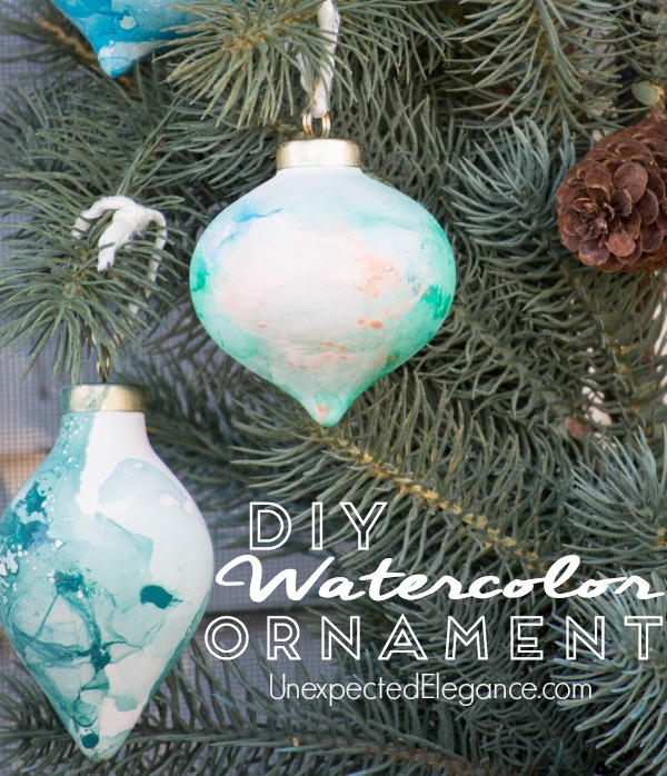 600x698 Quick Handmade Watercolor Ornament Using Nail Polish - Watercolor Ornaments