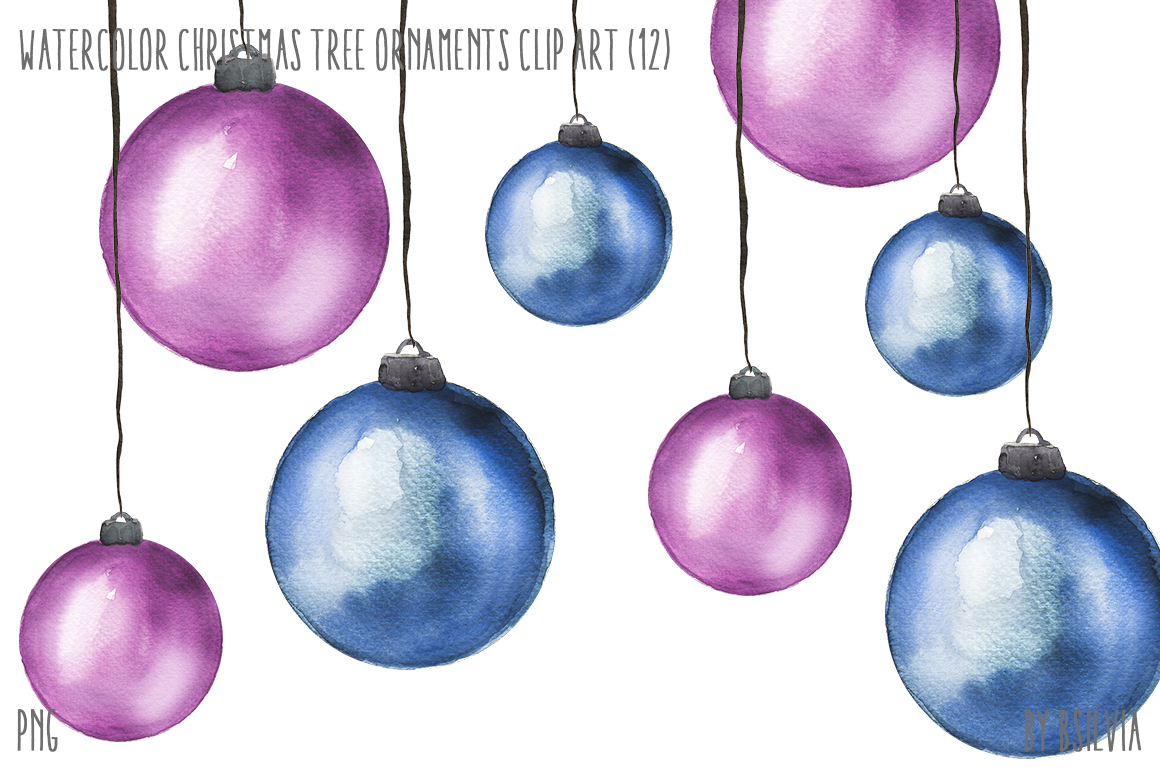 1160x772 Watercolor Christmas Tree Ornaments By Bsilvia - Watercolor Ornaments