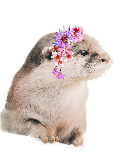 432x550 Oana The Otter, Oana The Otter, Animal Wall Art Print, 8x10 - Watercolor Otter