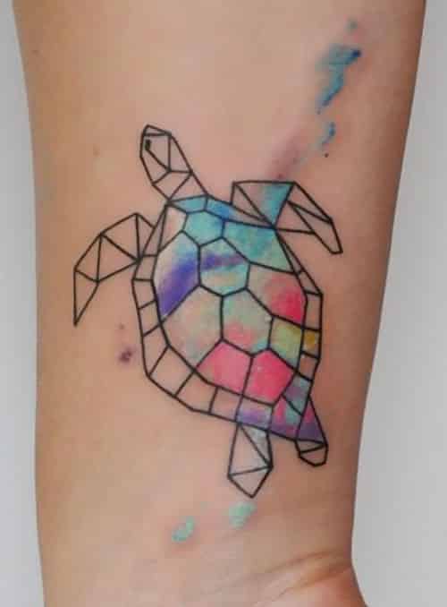 500x678 Spectacular Watercolor Tattoos And How To Create Them Inkdoneright - Watercolor Outline