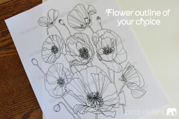 620x414 Diy Springtime Watercolor Art - Watercolor Outline