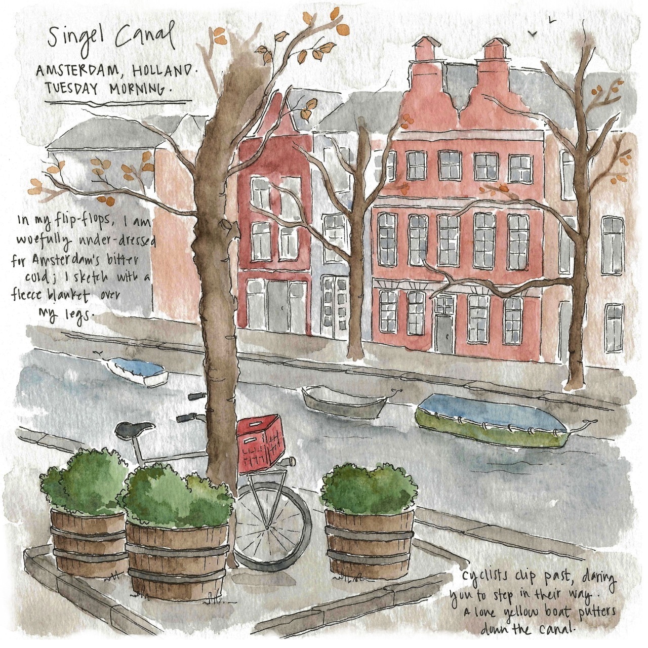 1280x1280 The Work Of A Travelling Sketch Artist Watercolour Observations - Watercolor Outline Drawings