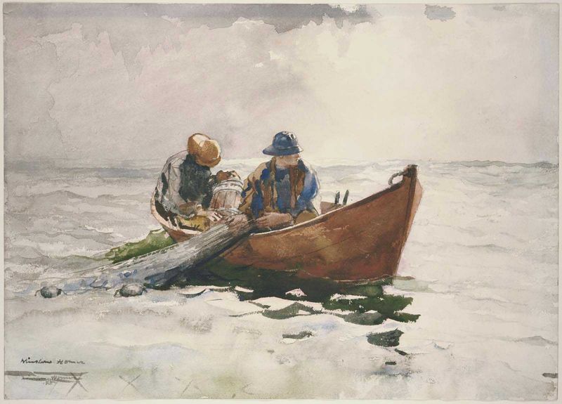 800x575 Artwork By Winslow Homer - Watercolor Over Pencil