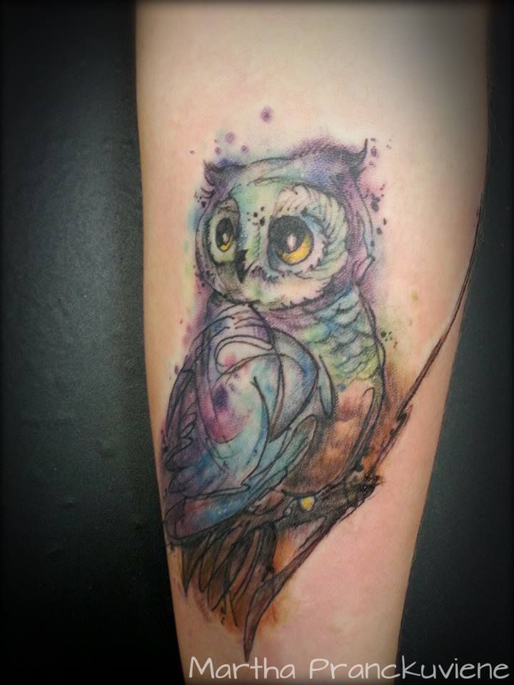 720x960 Watercolor Owl Owl Tattoo Watercolour Owl Tattoo Tattoo - Watercolor Owl Tattoo