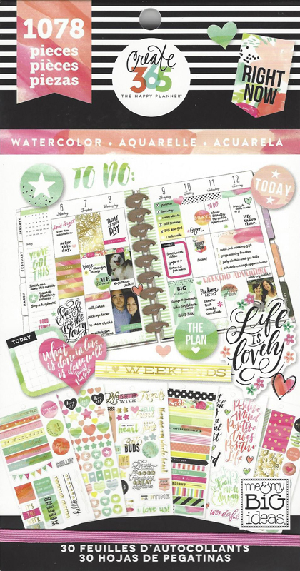 420x800 Sticker Value Pack Watercolor (Happy Planner, Mambi) - Watercolor Pack
