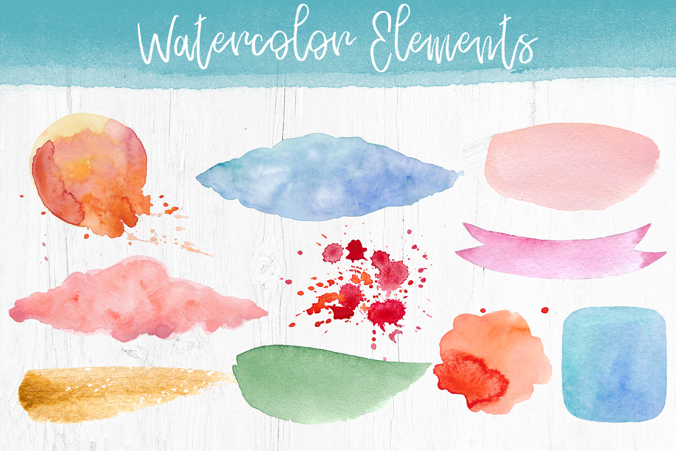 2340x1560 Watercolor Pack. Textures And Logos - Watercolor Pack