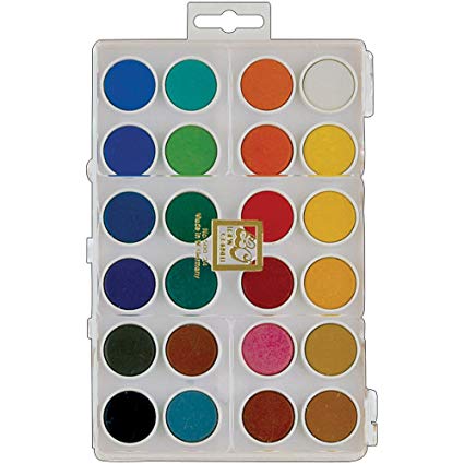 425x425 Loew Cornell 500 24 Assorted Dry Pan Watercolor Paint - Watercolor Pack