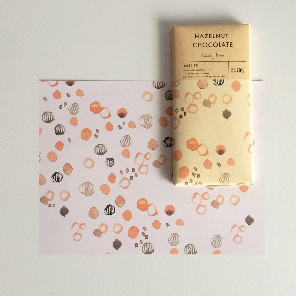 600x600 Watercolor Chocolate Packaging Design - Watercolor Packaging