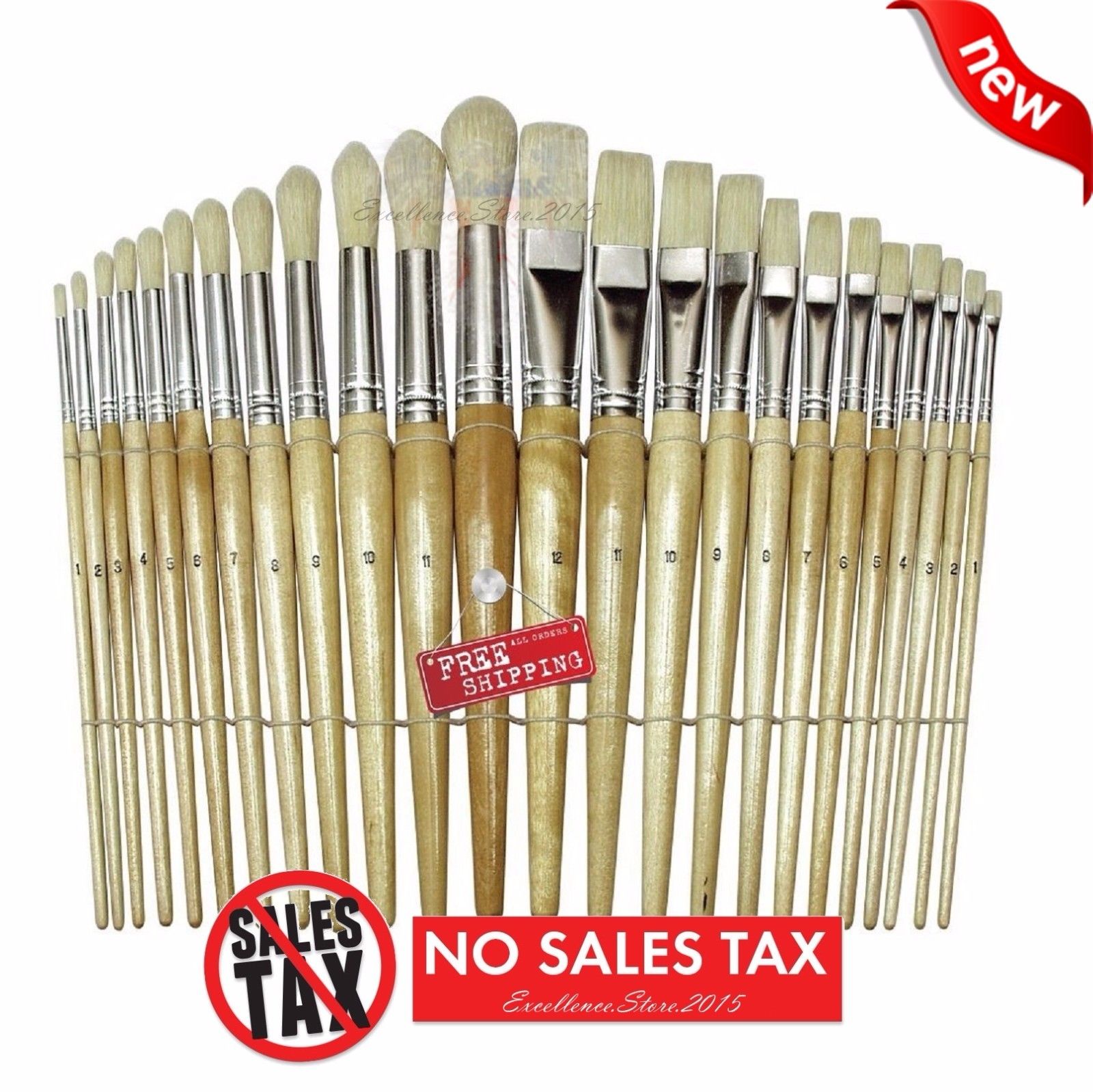 1600x1598 New Paint Brush Set Acrylic Oil Artist Watercolor 24 Piece - Watercolor Paint Brush Set