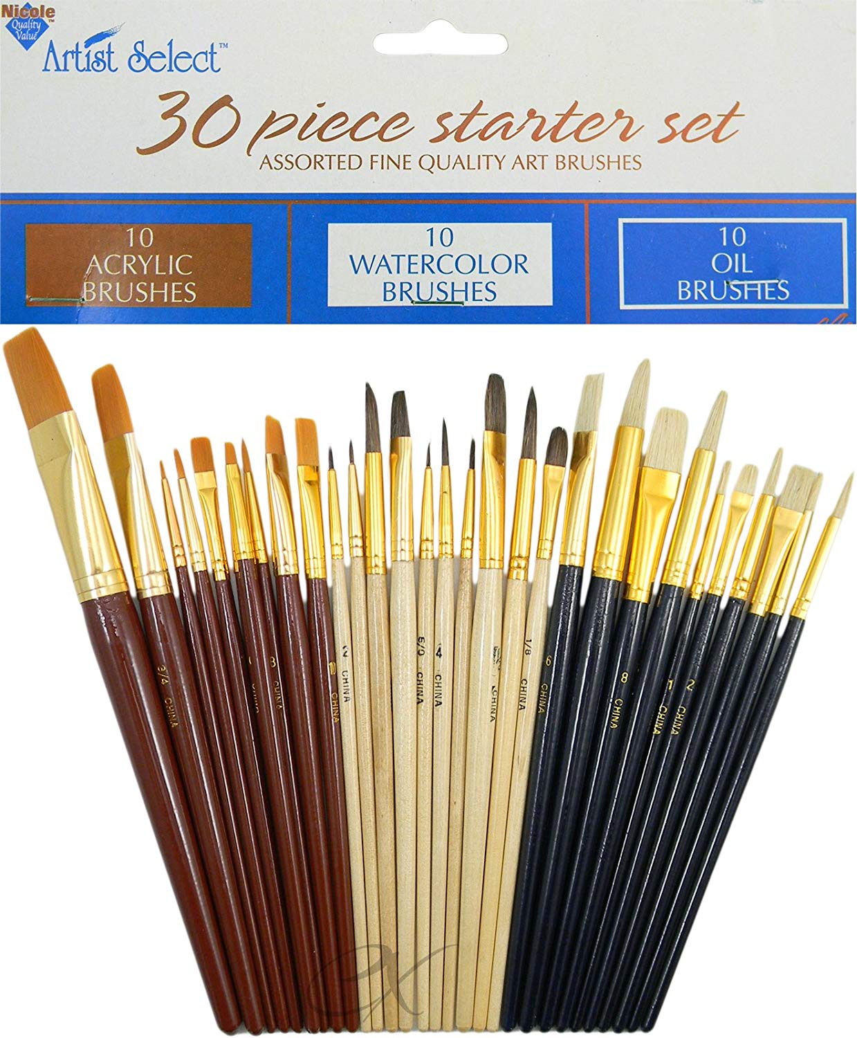 1239x1500 30 Fine Art Paint Brushes For Acrylic, Oil, Watercolors - Watercolor Paint Brushes