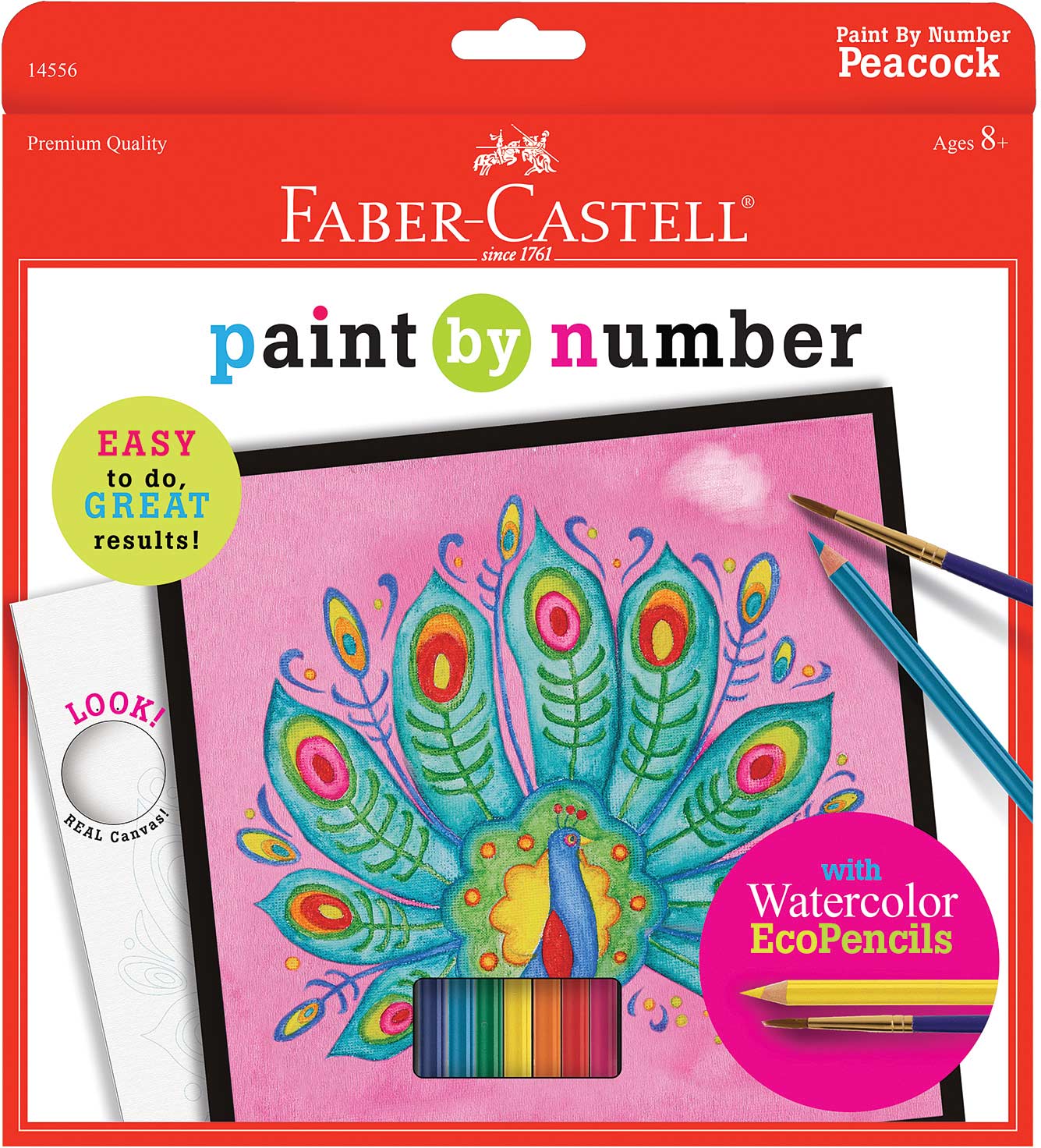 1335x1472 Paint By Number Peacock With Watercolor Ecopencils - Watercolor Paint By Number