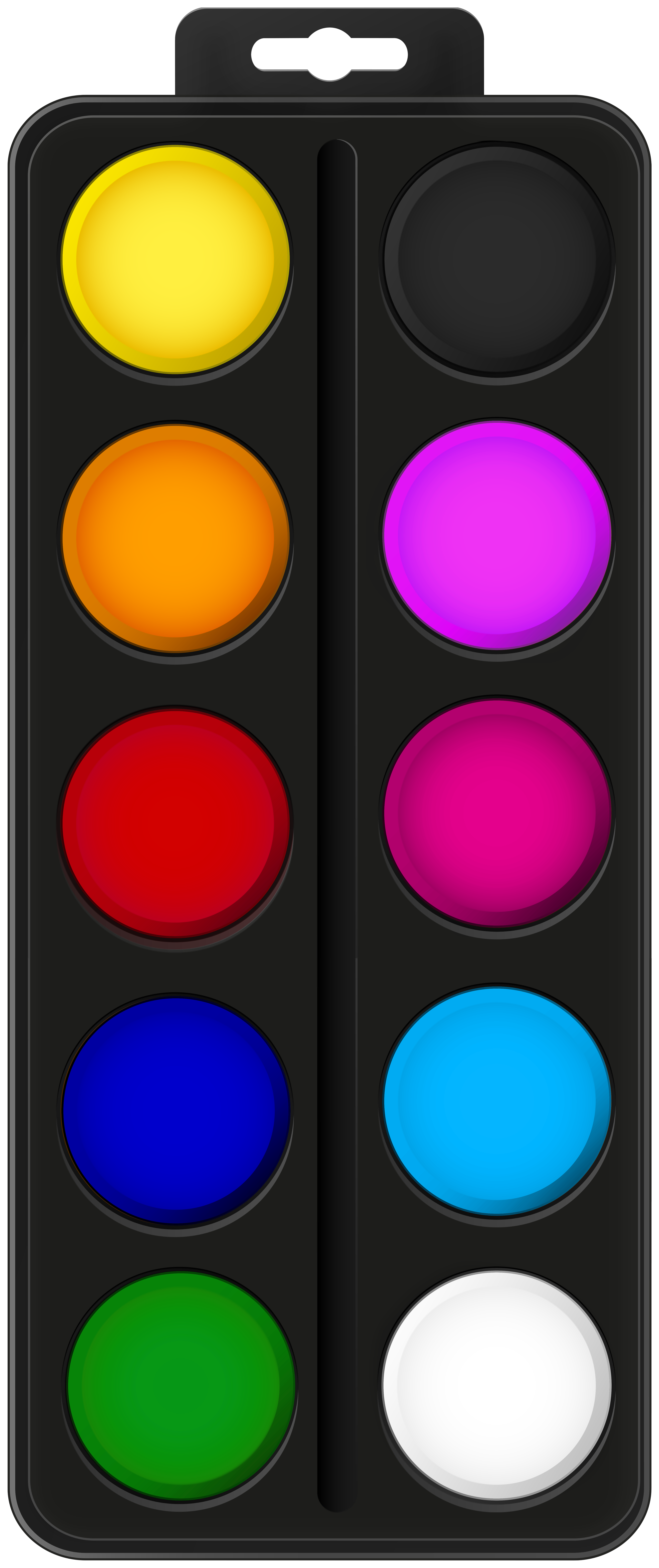 3362x8000 Watercolor Paint Set Png Clip Art - Watercolor Paint Clipart