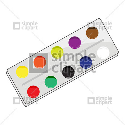 400x400 Watercolor Paints Vector Image - Watercolor Paint Clipart