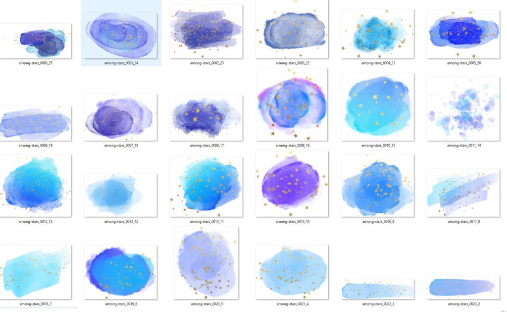 1024x630 Among Stars - Watercolor Paint Clipart