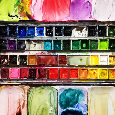 Watercolor Paint Palette at PaintingValley.com | Explore collection of ...