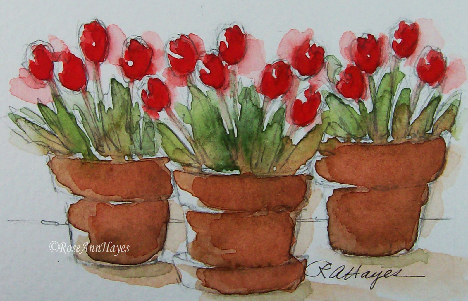 1600x1028 Watercolor Paintings By Roseann Hayes Original Watercolor - Watercolor Paint Pots