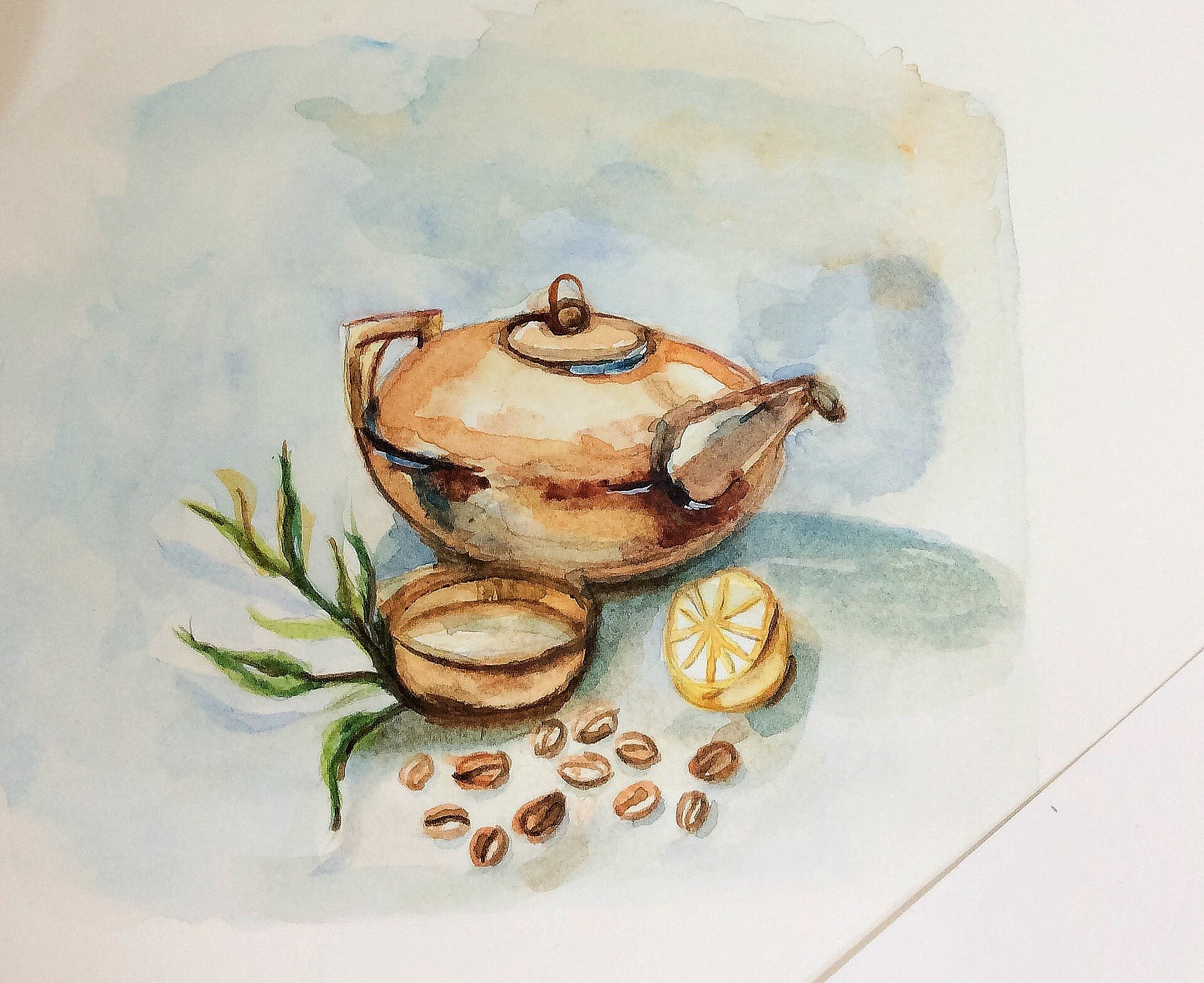 1920x1568 How To Paint Tea Pot In Watercolors (Stilllife Painting) - Watercolor Paint Pots