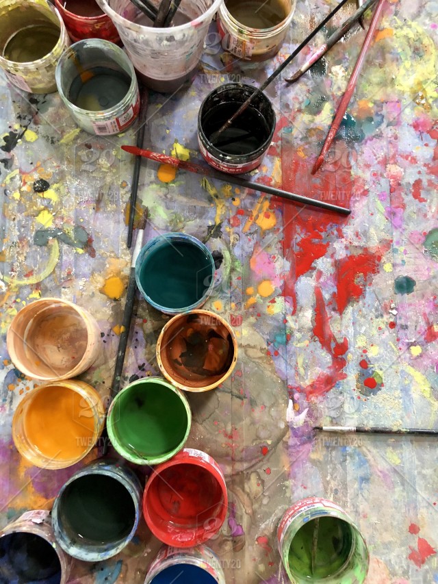 Watercolor Paint Pots at PaintingValley.com | Explore collection of ...