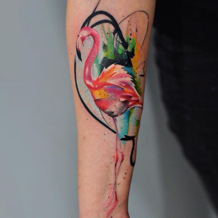 750x750 Delicate Watercolor Tattoos Look Like Beautiful Paintings On Skin - Watercolor Paint Tattoo