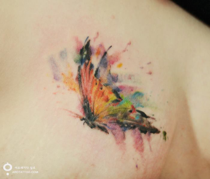 700x596 Flower Tattoos Mimic Watercolor Paintings On Skin Bored Panda - Watercolor Paint Tattoo