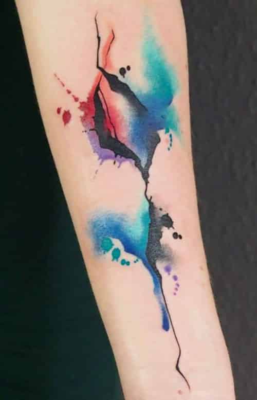 500x778 Spectacular Watercolor Tattoos And How To Create Them Inkdoneright - Watercolor Paint Tattoo
