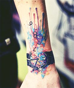 245x291 Watercolortattoos - Watercolor Paint Tattoo