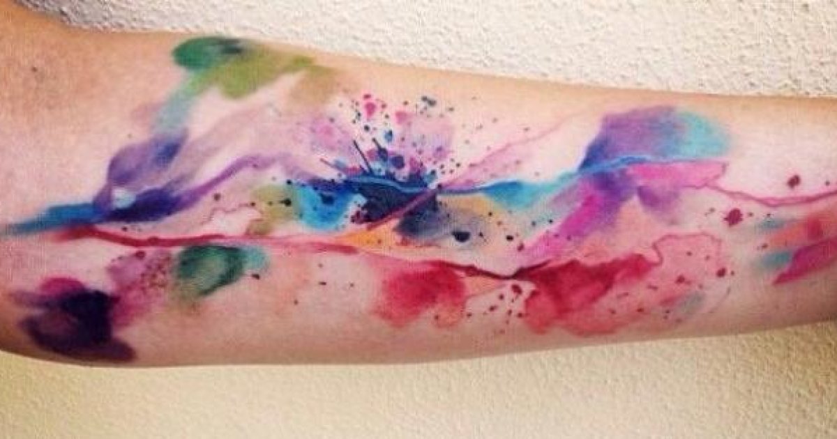 1200x630 30 Beautiful Photos Of Watercolour Tattoos Huffpost Canada - Watercolor Paint Tattoo