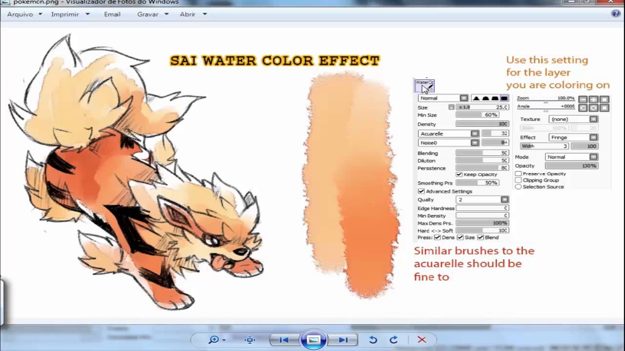 1280x720 Antonio Ilustra Criando Brushs Paint Tool Sai - Watercolor Paint Tool Sai