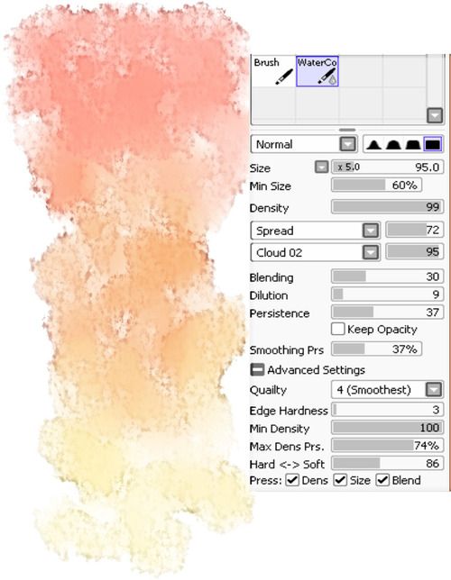 500x644 12) Ulubione Tumblr Sai Brush In 2018 Watercolor - Watercolor Paint Tool Sai