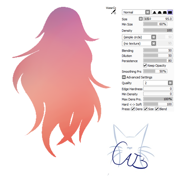 625x615 15 Paint Tool Sai Brush - Watercolor Paint Tool Sai