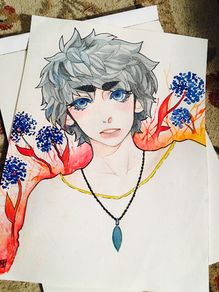320x427 Featurefriday Drawings On Paigeeworld. Pictures Of Featurefriday - Watercolor Painting Anime