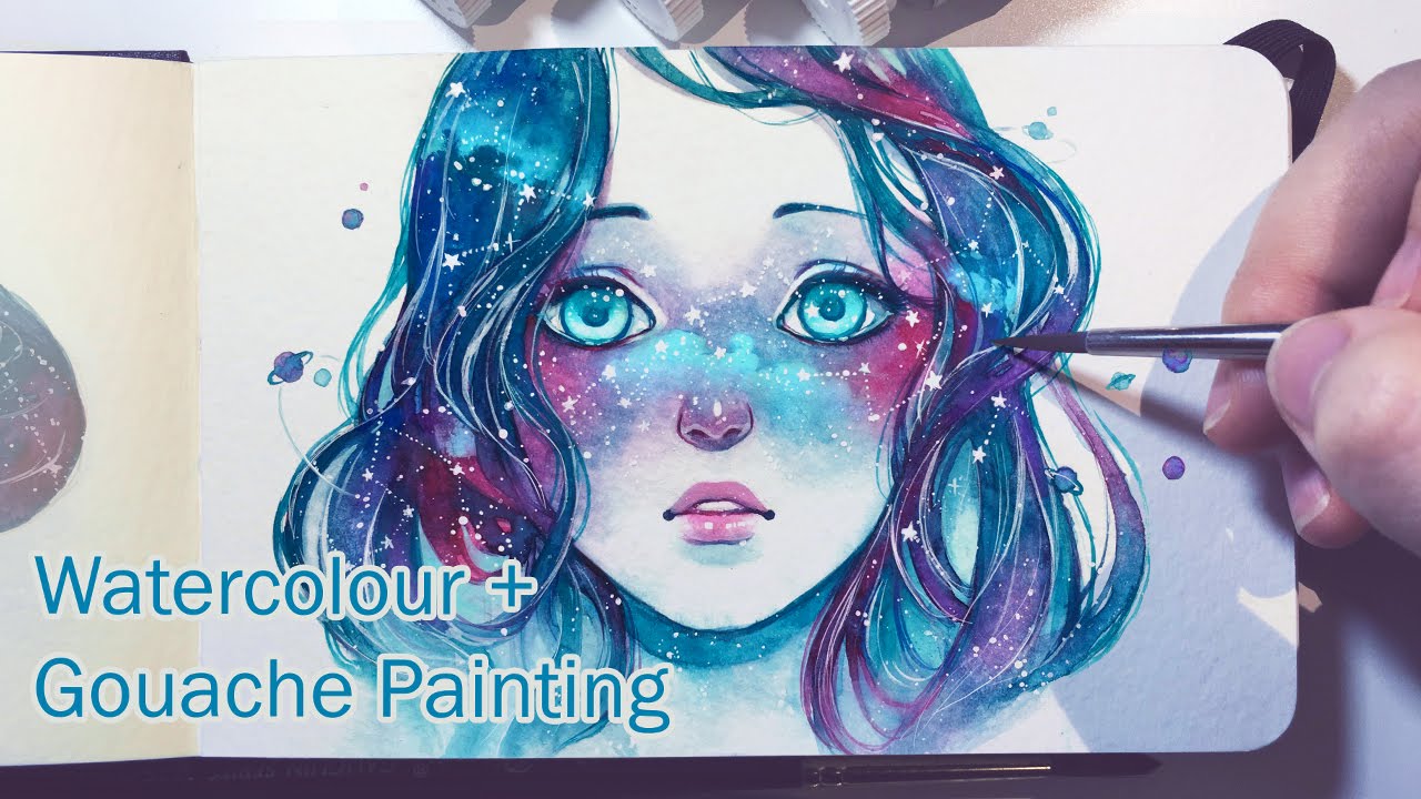 1280x720 Starred Freckles - Watercolor Painting Anime