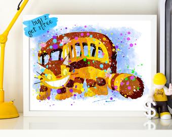 340x270 Anime Watercolor Etsy - Watercolor Painting Anime