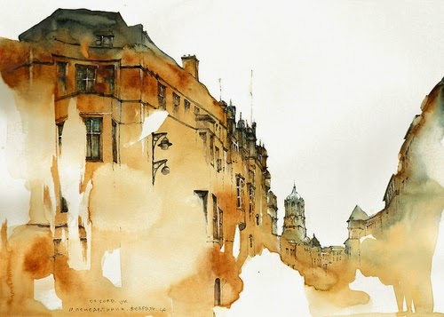 500x357 Design Stack A Blog About Art, Design And Architecture Surreal - Watercolor Painting Architecture